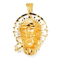 thumbnail image 1 of 14k Yellow Gold Religious Faith Inspiration Jesus Christ Head Pendant Necklace 25x37mm Pendant for Women, 1 of 2