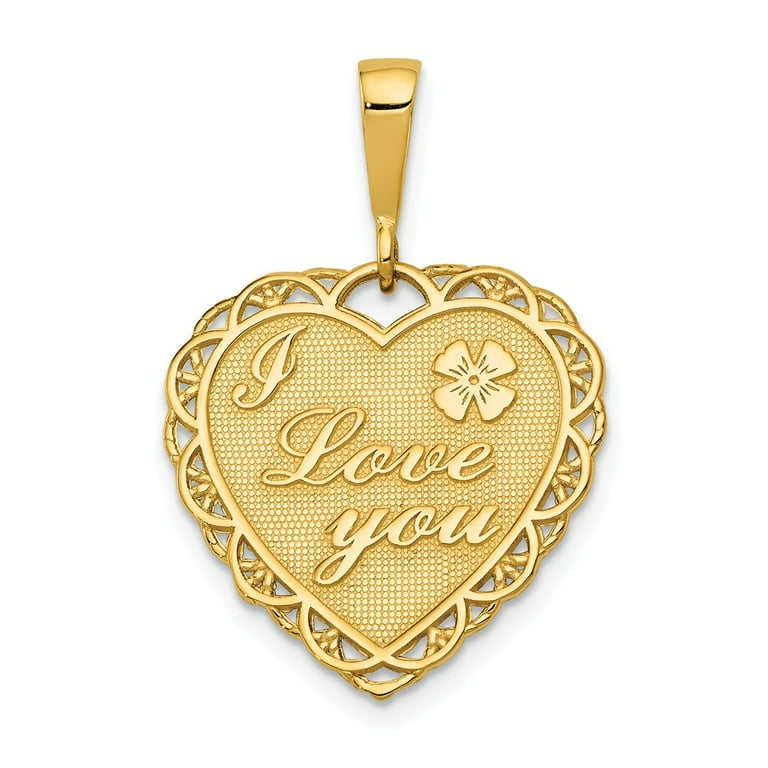 Love outlet pendant, 14k yellow gold, pendant, charm