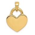 thumbnail image 1 of 14k Yellow Gold & Rhodium Hollow Polished 3D Reversible Heart Charm Pendant, 1 of 4