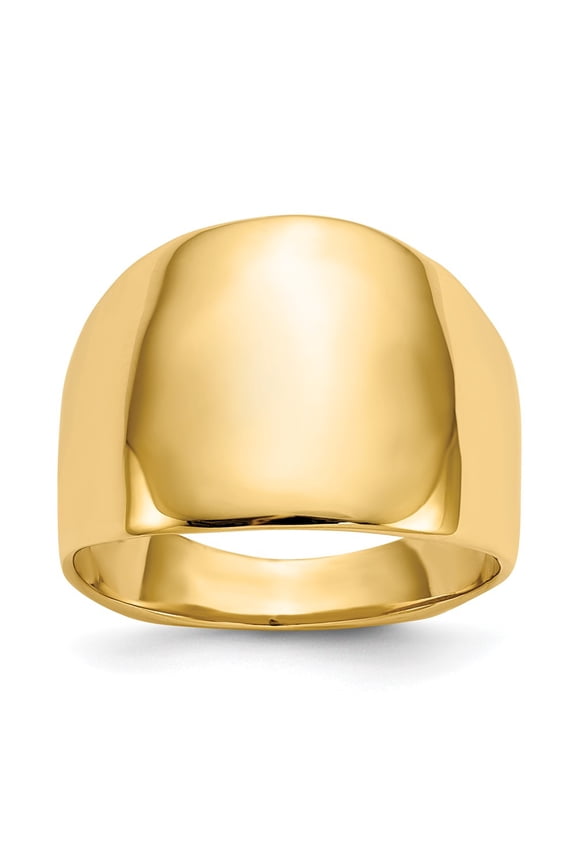 14k Yellow Gold Ring Fashion Polished Dome