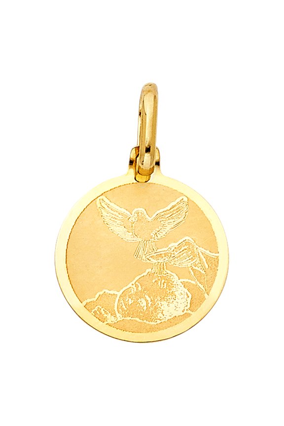 14k Yellow Gold Roman Catholic Present Holy Baptism Sacred Sacrament Pendant Jewelry Female Unisex
