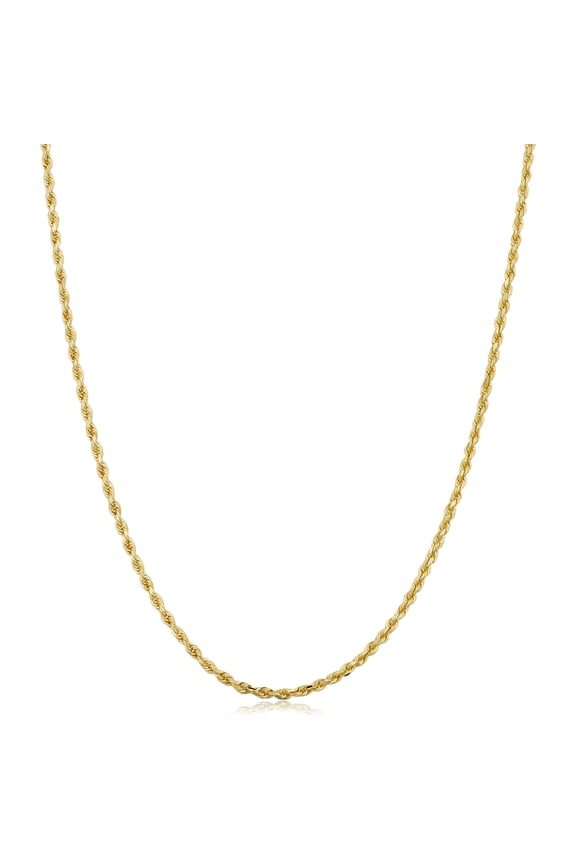Rope Chain Necklace 14k Yellow Gold - 14 in
