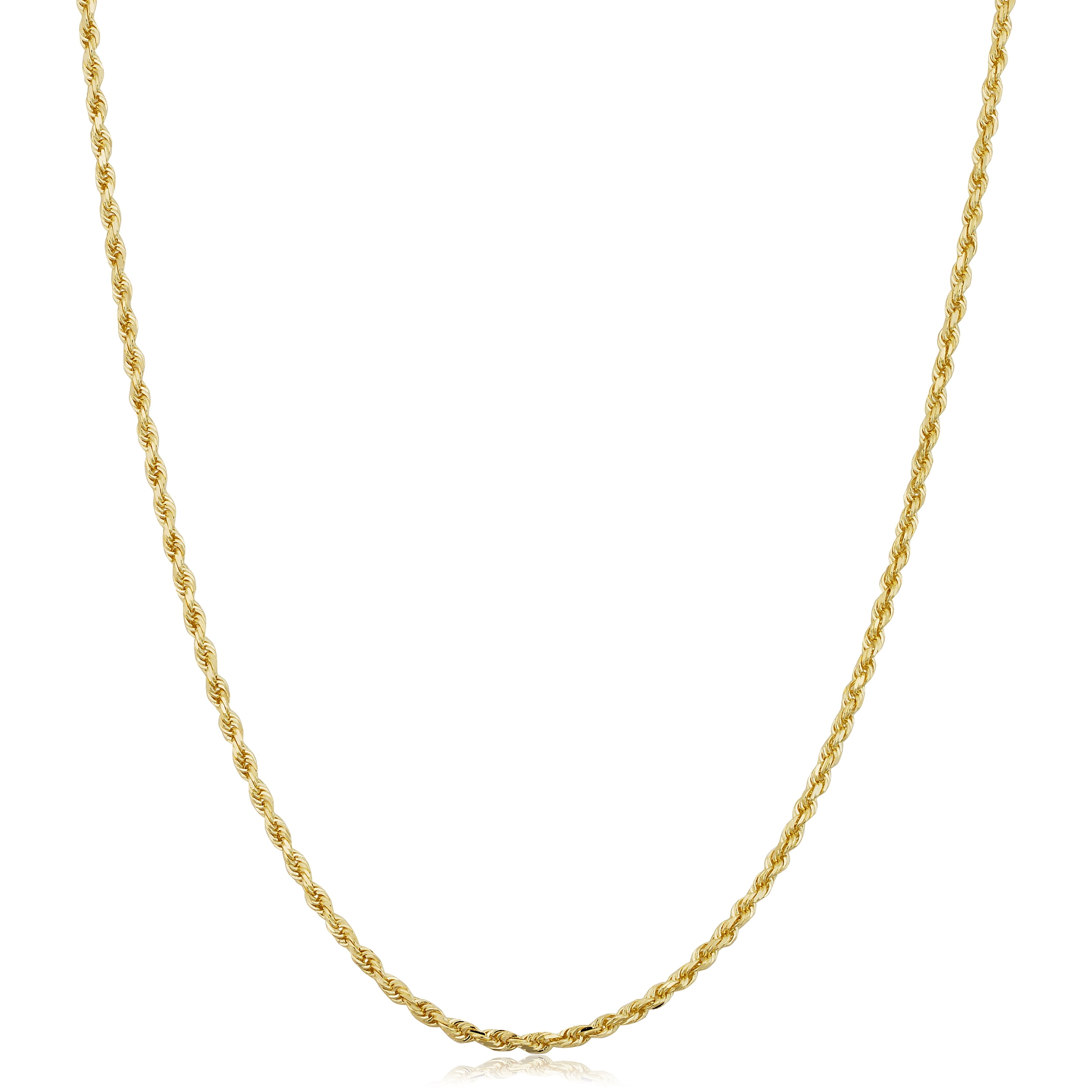 GOLD 3mm Thick Rope Chain Necklace With Lobster Clasp 24 IN - Foto 6