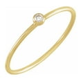 thumbnail image 1 of 14k Yellow Gold Round 2mm Polished .03 Carat Diamond Stackable Ring Size 7 Jewelry for Women, 1 of 5