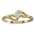 thumbnail image 1 of 14k Yellow Gold Round Aquamarine Ring, 1 of 2