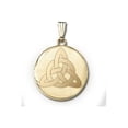thumbnail image 1 of 14k Yellow Gold Round Celtic Trinity Picture Locket - 1 Inch X 1 Inch, 1 of 1