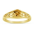 thumbnail image 1 of 14k Yellow Gold Round Citrine And Diamond Ring, 1 of 6