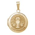 thumbnail image 1 of 14k Yellow Gold Round "Confirmation" Chalice Locket - 1 Inch X 1 Inch, 1 of 1