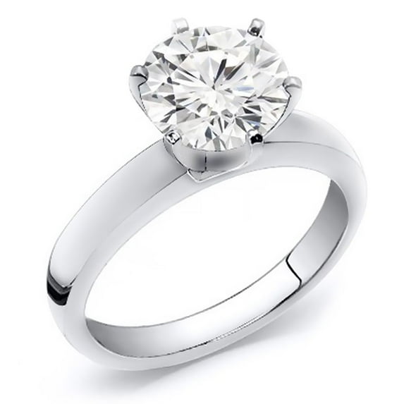 14k Yellow Gold Round Cut Diamond Solitaire Ring 1.40 cttw. (G-H Color, SI Clarity) Size 5.5