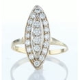 thumbnail image 1 of 14k Yellow Gold Round Diamond Multi-stone Marquise Shaped Set Ring (0.46 Ct D-f VVS1-VVS2 Clarity), 1 of 4