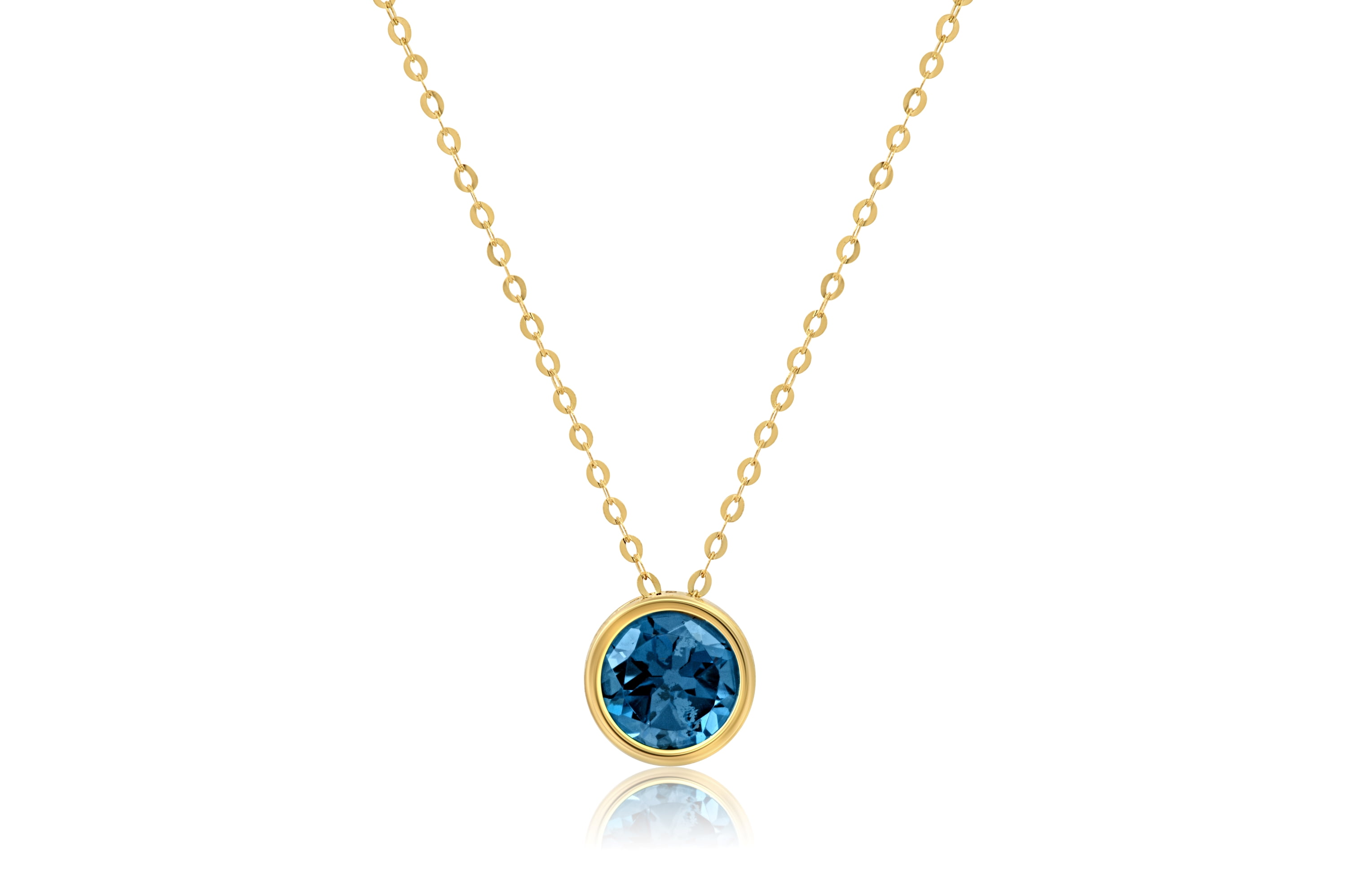 Bubbly Bliss 14KT Diamond & London Blue Topaz Necklace
