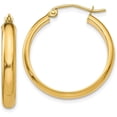 thumbnail image 1 of 14k Yellow Gold Round Tube Hoop Earrings - 21mm, 1 of 6