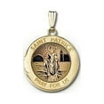 thumbnail image 1 of 14k Yellow Gold Round Yellow "St. Patrick" Picture Locket - over 3/4 Inch X 3/4 in, 1 of 1