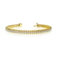thumbnail image 1 of 14k Yellow Gold S-Link Diamond Bracelet, 1 of 3