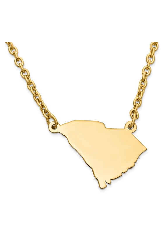14k Yellow Gold SC State Pendant with chain