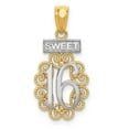 thumbnail image 1 of 14k Yellow Gold SWEET 16 w/Filigree Pendant Charm, 1 of 4