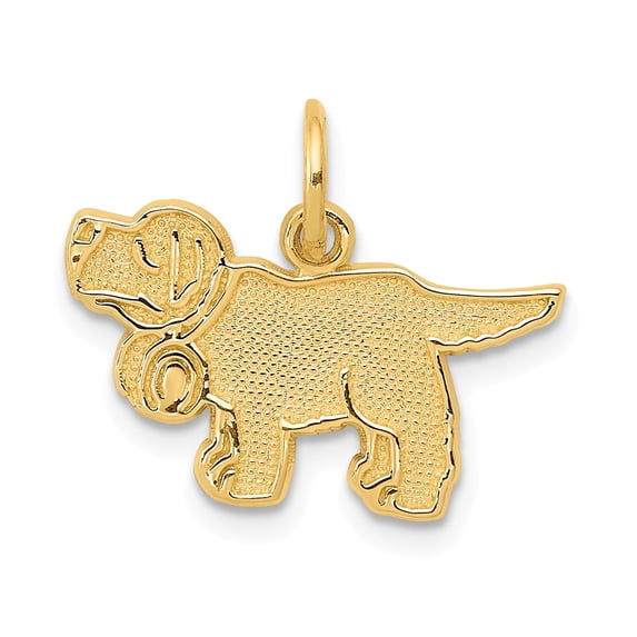 14k Yellow Gold Saint Bernard Charm