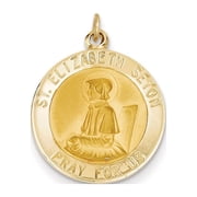 14k Yellow Gold Saint Elizabeth Seton Medal Pendant