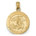 thumbnail image 1 of 14k Yellow Gold Saint Micheal Medal Pendant - Measures 21mm long, 1 of 2