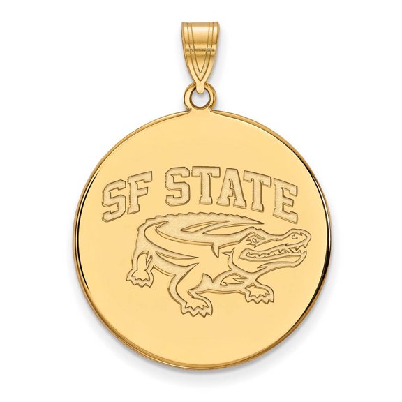 14k Yellow Gold San Francisco State XL Disc Pendant