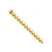 14k Yellow Gold San Marco Bracelet 8 Inch Fine Jewelry For Women Gifts For Her