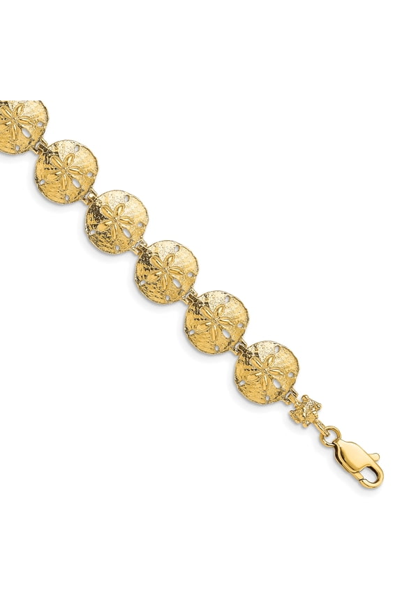 14k Yellow Gold Sand Dollar Bracelet