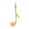 thumbnail image 1 of 14k Yellow Gold Satin Musical Note Pendant Charm, 1 of 1