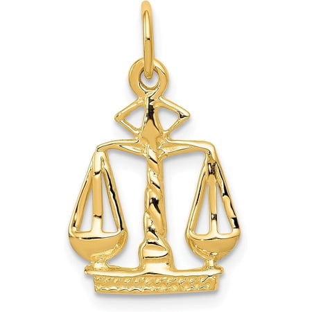 14k Yellow Gold Scales Of Justice Charm - 21mm