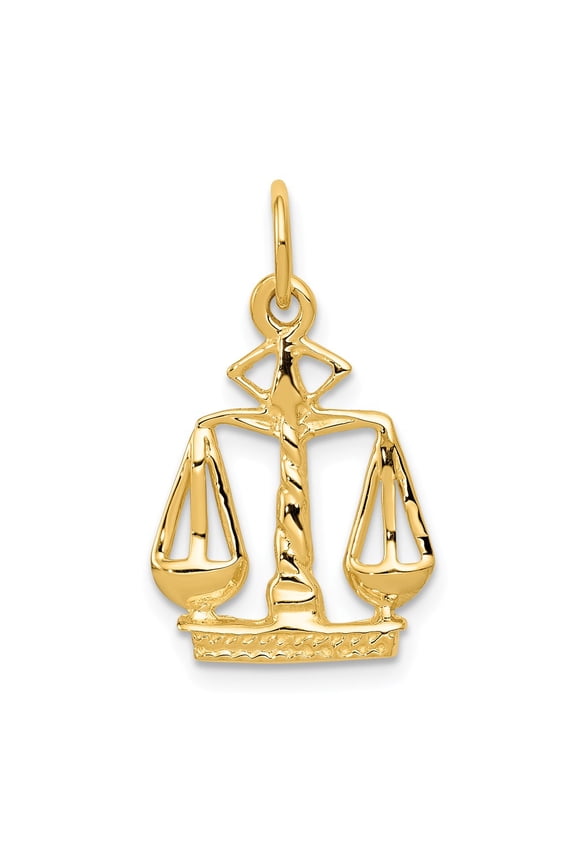 14k Yellow Gold Scales Of Justice Charm