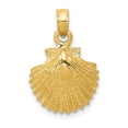 thumbnail image 1 of 14k Yellow Gold Scallop Shell Pendant Charm, 1 of 4