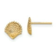 thumbnail image 1 of 14k Yellow Gold Scallop Shell Post Earrings, 1 of 3