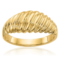 thumbnail image 1 of 14K Solid Yellow Gold Chunky Dome Statement Ring, 1 of 8