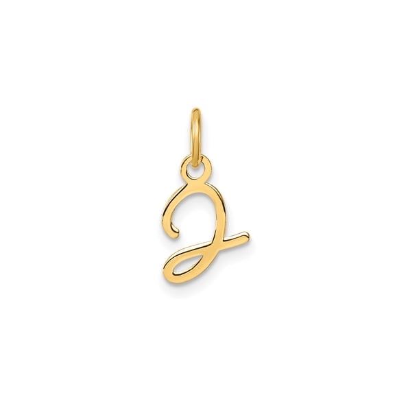 14k Yellow Gold Script Letter G Pendant Charm for Women or Unisex, Personalized Initial Necklace or Bracelet Jewelry, Custom Monogram Alphabet Accessory