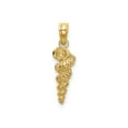 thumbnail image 1 of 14k Yellow Gold Seashell Pendant for Women, Spiral Shell Design with Ocean Inspired Coastal Style, Nautical Nature Jewelry for Beach Wear or Vacation Accessory, 1 of 6