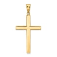 thumbnail image 1 of 14k Yellow Gold Semi-Solid Cross Charm Pendant, 1 of 7