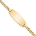 thumbnail image 1 of 14k Yellow Gold Semi-Solid Oval Anchor ID Bracelet - 7", 1 of 5