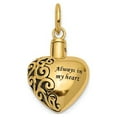 thumbnail image 1 of 14k Yellow Gold Sentimental Expressions Heart Remembrance Ash Holder Pendant Charm, 1 of 1