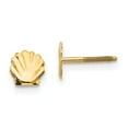 thumbnail image 1 of 14k Yellow Gold Shell Post Earrings - .2 Grams - Measures 5x5mm Wide, 1 of 2