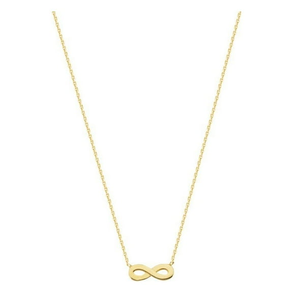 14k Yellow Gold Side-ways Mini Infinity Necklace Cable Chain - 1.8 Grams - 18 Inch