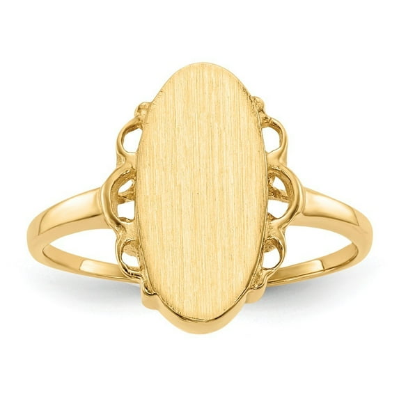 14k Yellow Gold Signet Ring - 2.3 Grams - Size 6