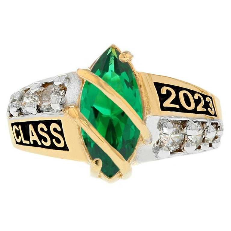 Emerald graduation ring sale