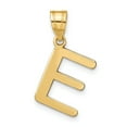 thumbnail image 1 of 14k Yellow Gold Slanted Design Bubble Letter E Initial Pendant, 1 of 4