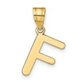 thumbnail image 1 of 14k Yellow Gold Slanted Design Bubble Letter F Initial Pendant, 1 of 4
