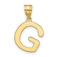 thumbnail image 1 of 14k Yellow Gold Slanted Design Bubble Letter G Initial Pendant, 1 of 4