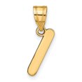 thumbnail image 1 of 14k Yellow Gold Slanted Design Bubble Letter I Initial Pendant, 1 of 4