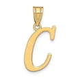 thumbnail image 1 of 14k Yellow Gold Slanted Design Letter C Initial Charm Pendant, 1 of 3