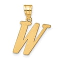 thumbnail image 1 of 14k Yellow Gold Slanted Design Letter W Initial Charm Pendant, 1 of 4