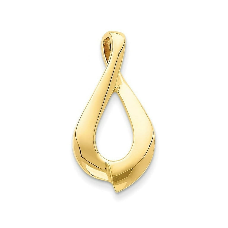 14k Yellow Gold Slide Necklace Pendant Charm Omega Fine Jewelry For Women Gifts For Her