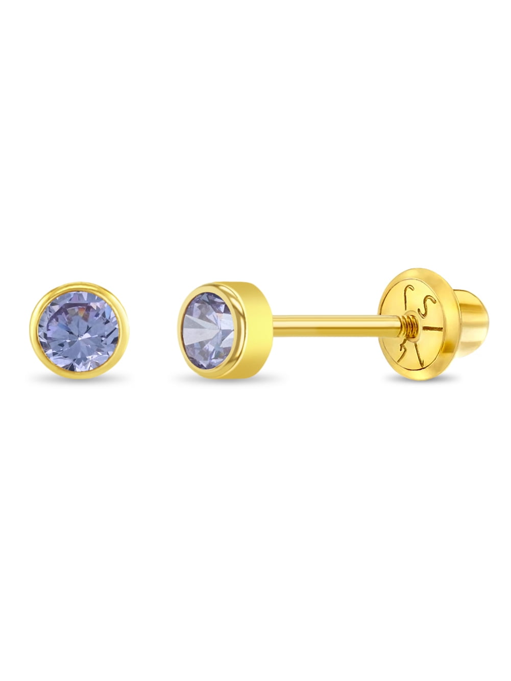 Angel Hair Diamond Stud, Sparkler, Yellow Gold (single)