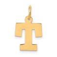thumbnail image 1 of 14k Yellow Gold Small Block Initial T Charm Pendant, 1 of 2